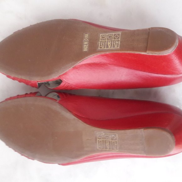 Brand New Red PeepToe Flats - Mia Mooz - Picture 5 of 7